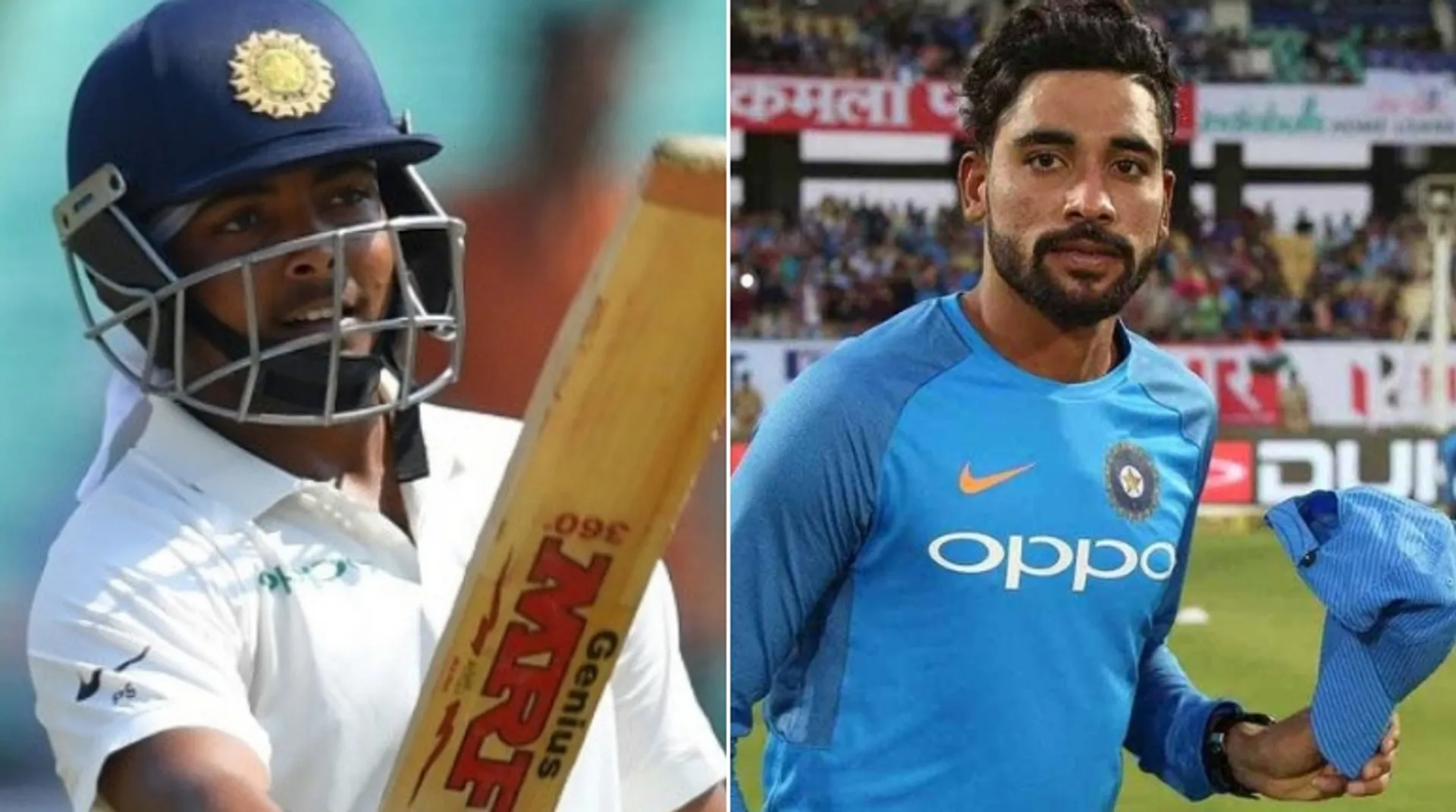 Watch: Prithvi Shaw replies to Mohammed Sirajâs sledging attempt with bat